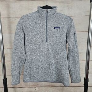 Patagonia Better Sweater Light Heathered Gray 1/4 Quarter Zip Pullover Small